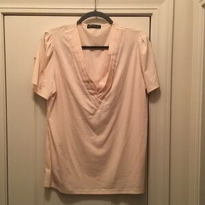 Elegant Cream V-Neck Blouse